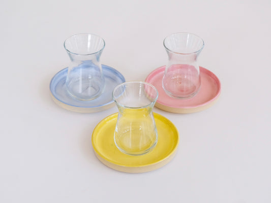 Glass Cup with Saucer